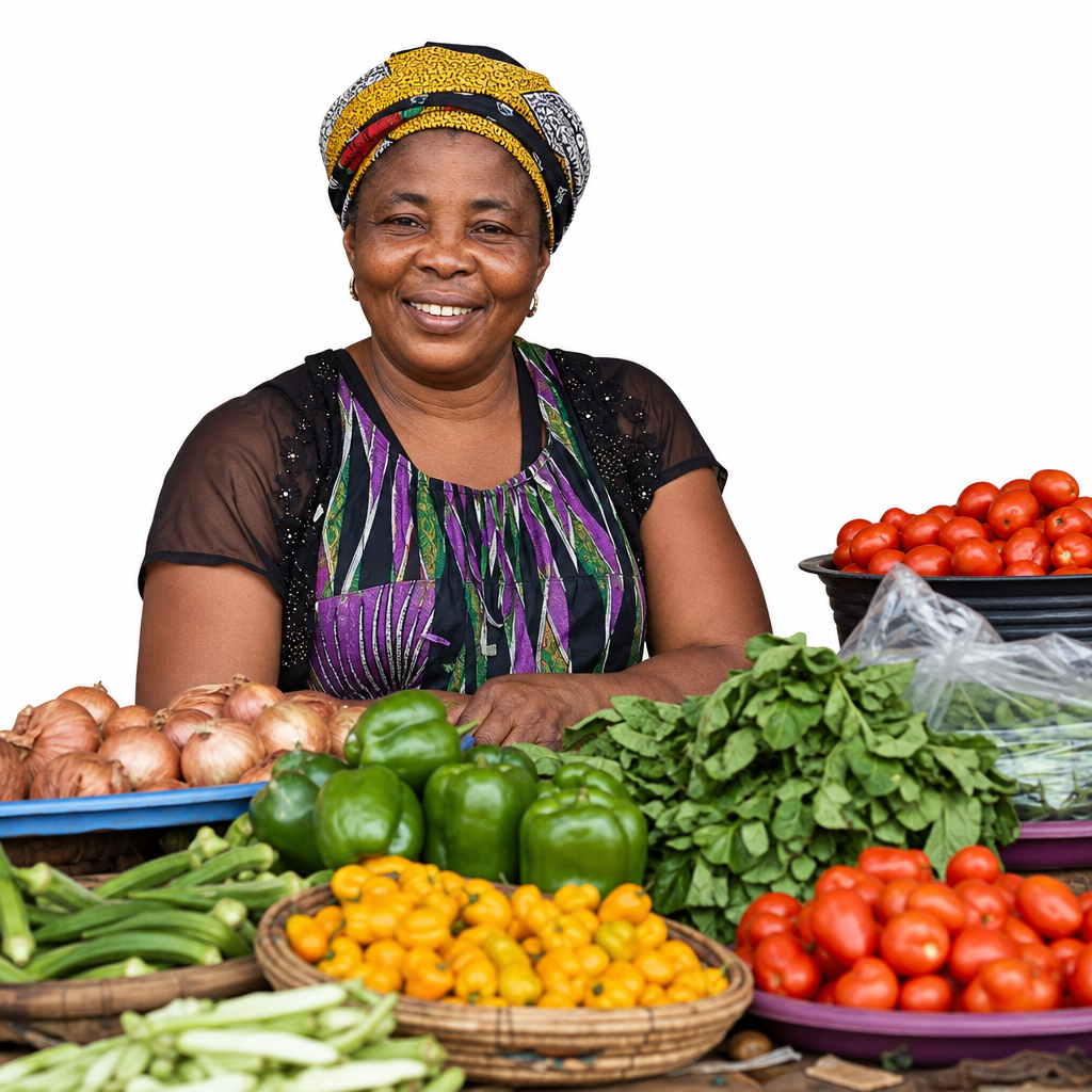 Portrait of a produce seller at Ogbete Main Market